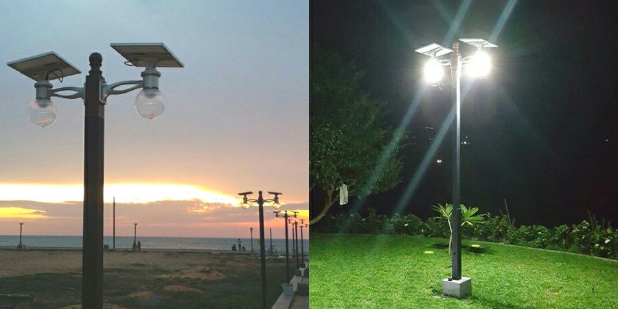 Lâmpada de rua LED com energia solar